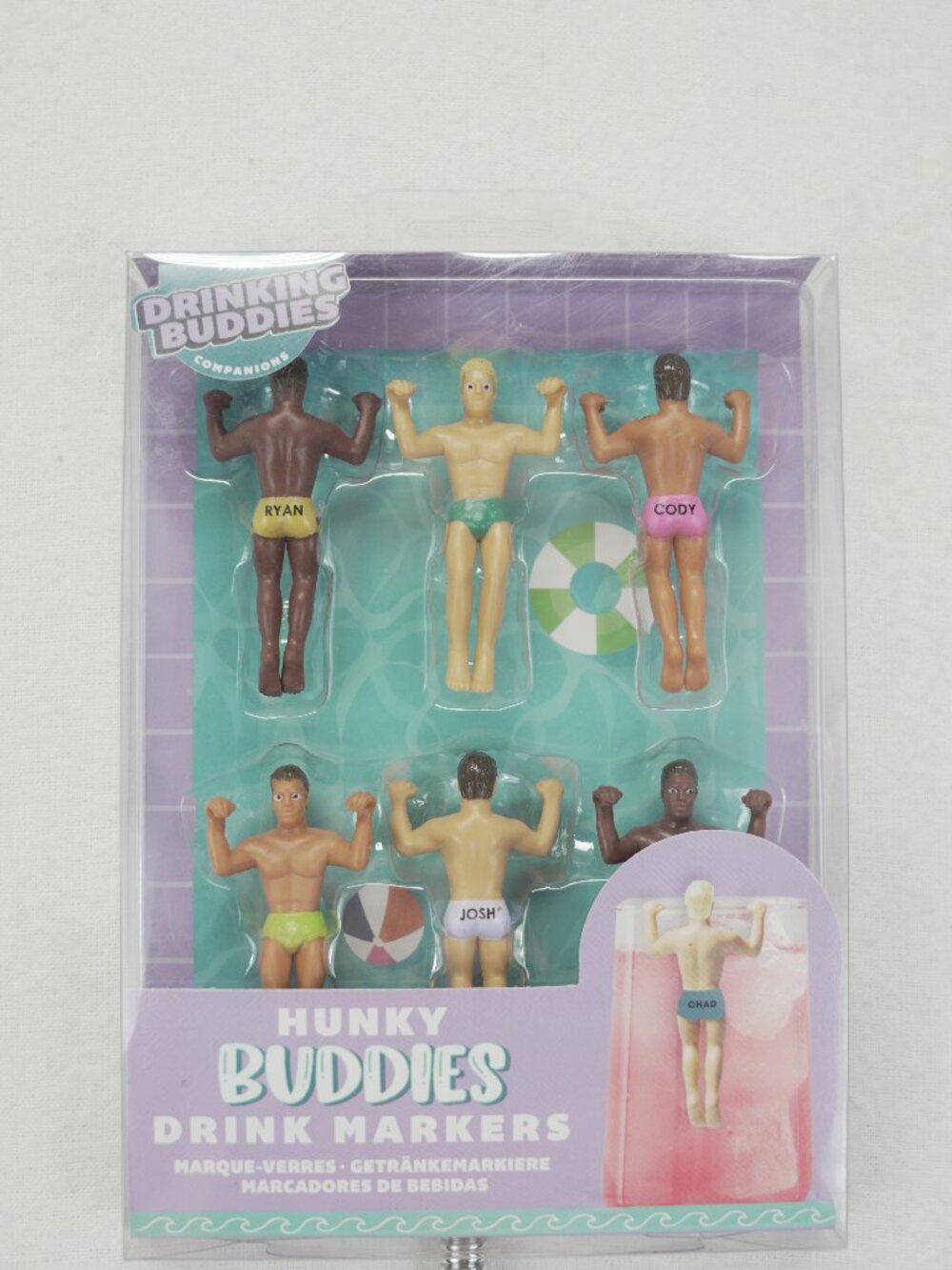 Hunky Buddies‎ Drink Markers, 6pk